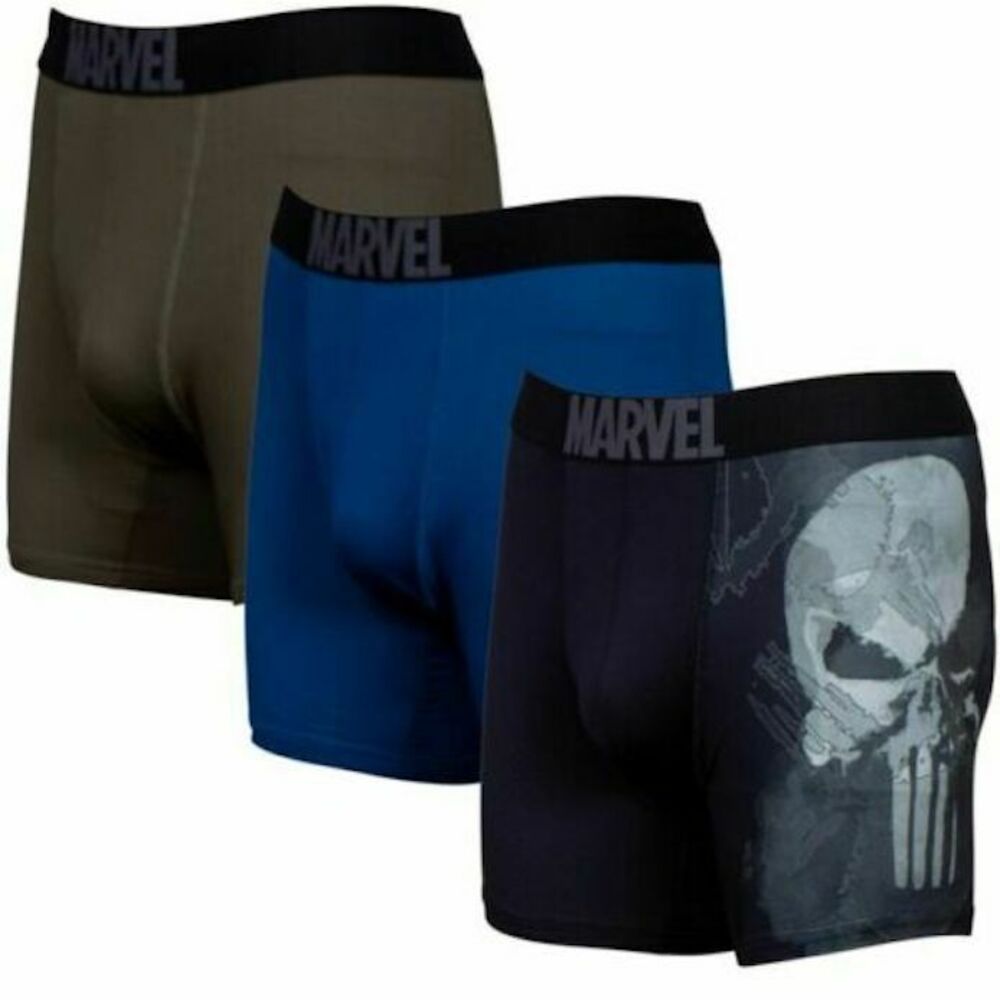Marvel Punisher Performance Mesh Boxer Briefs 3 Pair Per Pack
